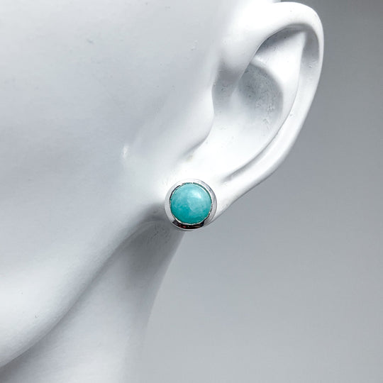 Amazonite Stud Earrings - Rocks and Gems Canada