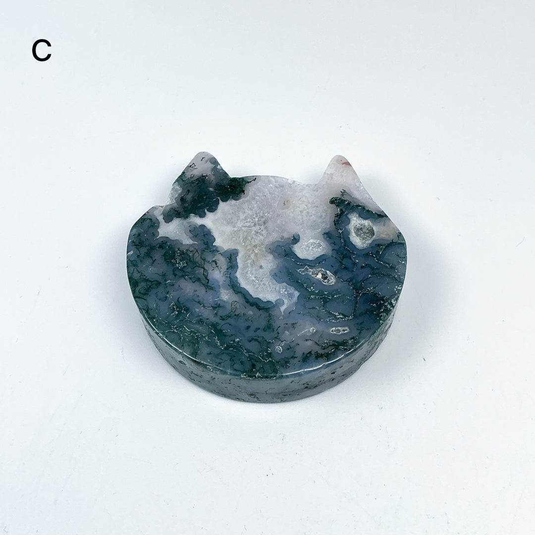 Moss Agate Cat Mini Bowl - Rocks and Gems Canada