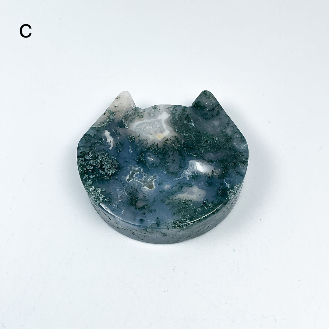 Moss Agate Cat Mini Bowl - Rocks and Gems Canada