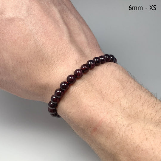 Garnet Beaded Bracelet - Rocks and Gems Canada