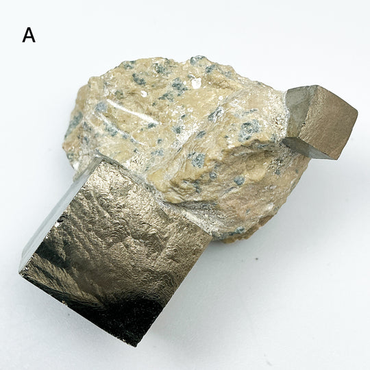 Iron Pyrite Cube in Matrix