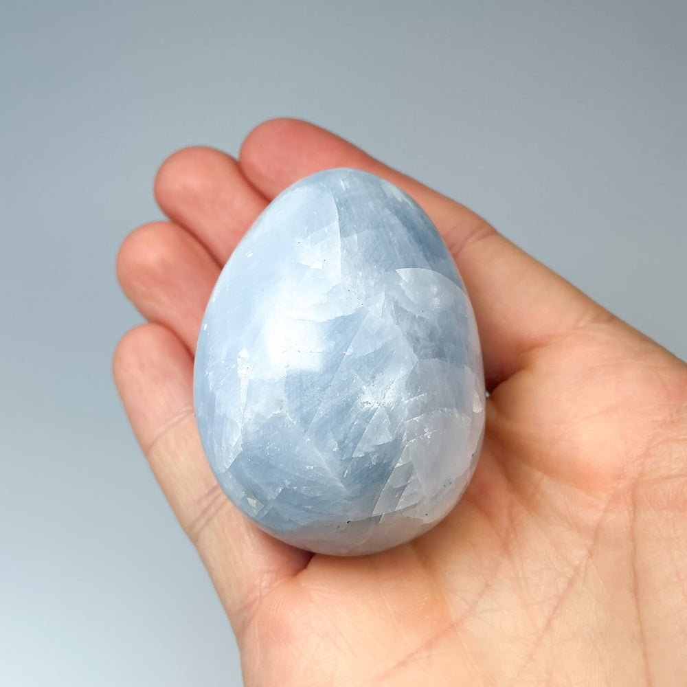 Blue Calcite Egg - Rocks and Gems Canada