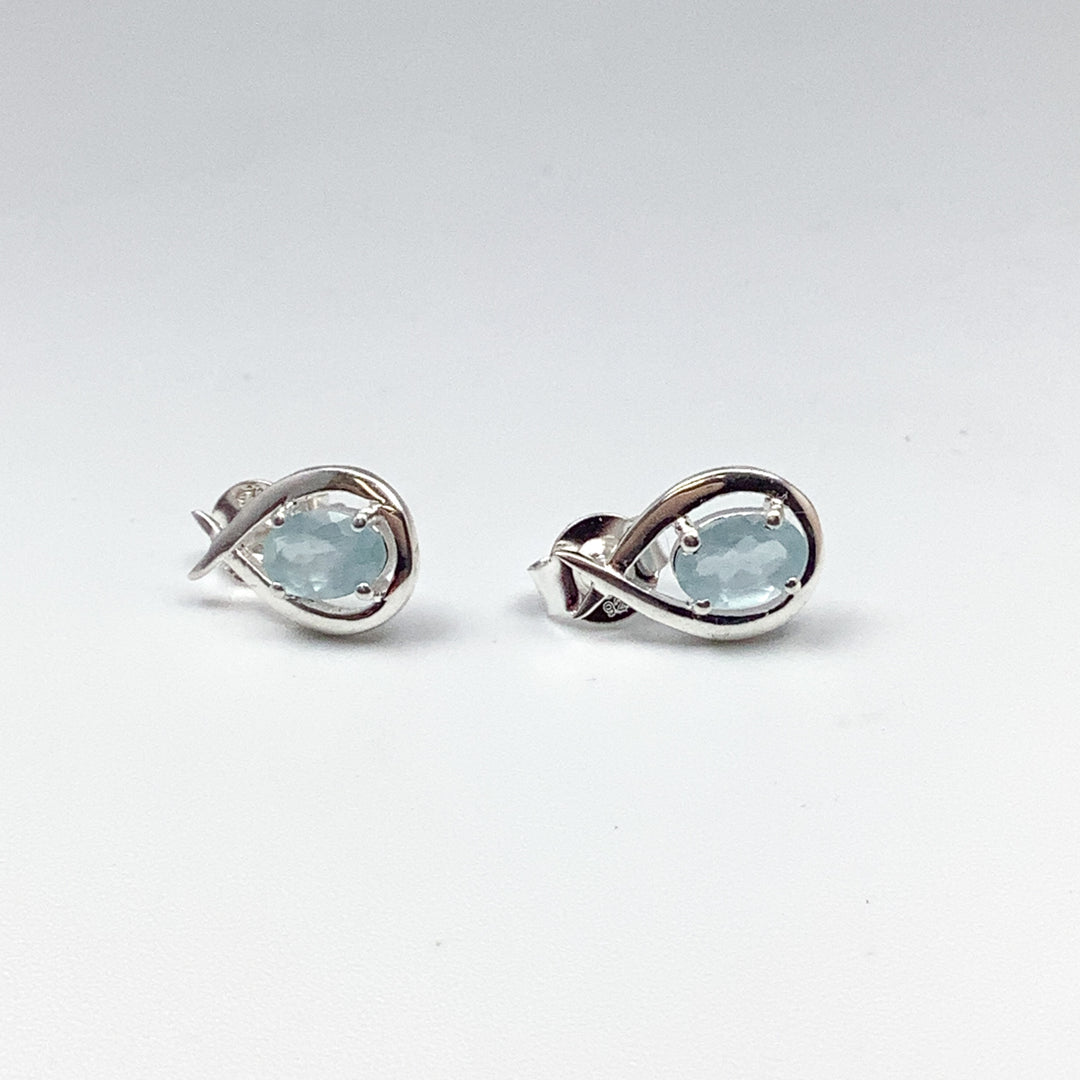Aquamarine Stud Earrings