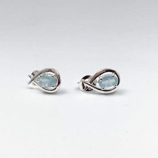 Aquamarine Stud Earrings