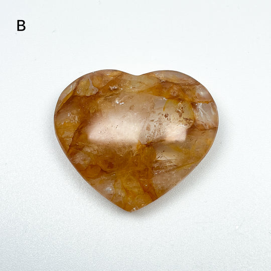 Golden Healing Quartz Heart