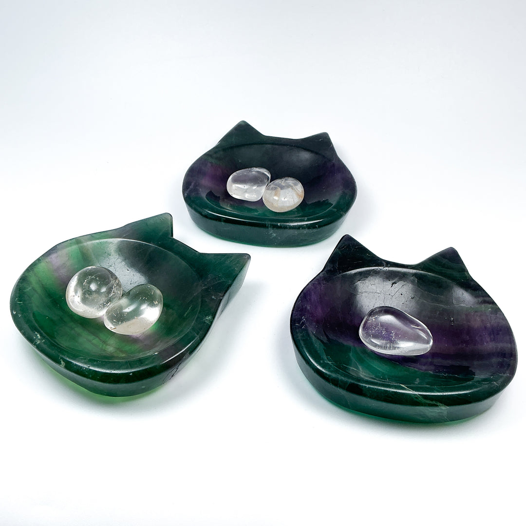 Fluorite Cat Bowl - Rocks and Gems Canada