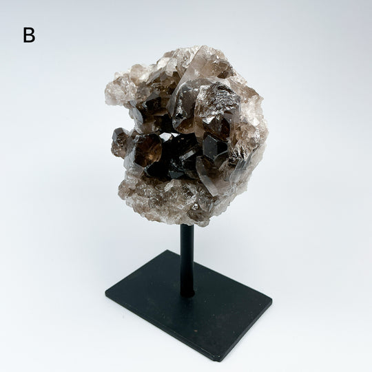 Smoky Quartz Cluster on Display Stand