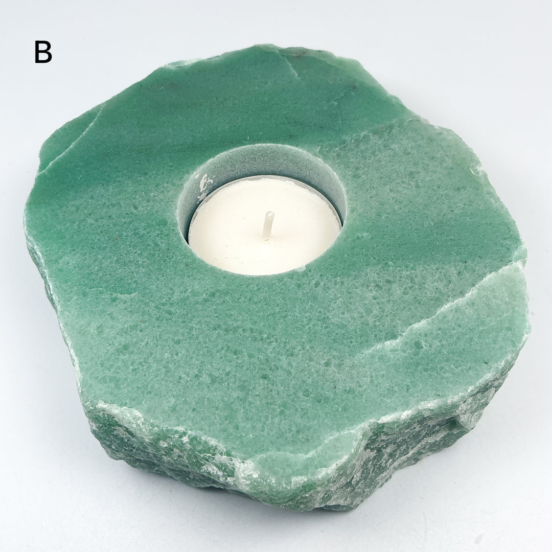 Green Aventurine Candle Holder - Rocks and Gems Canada