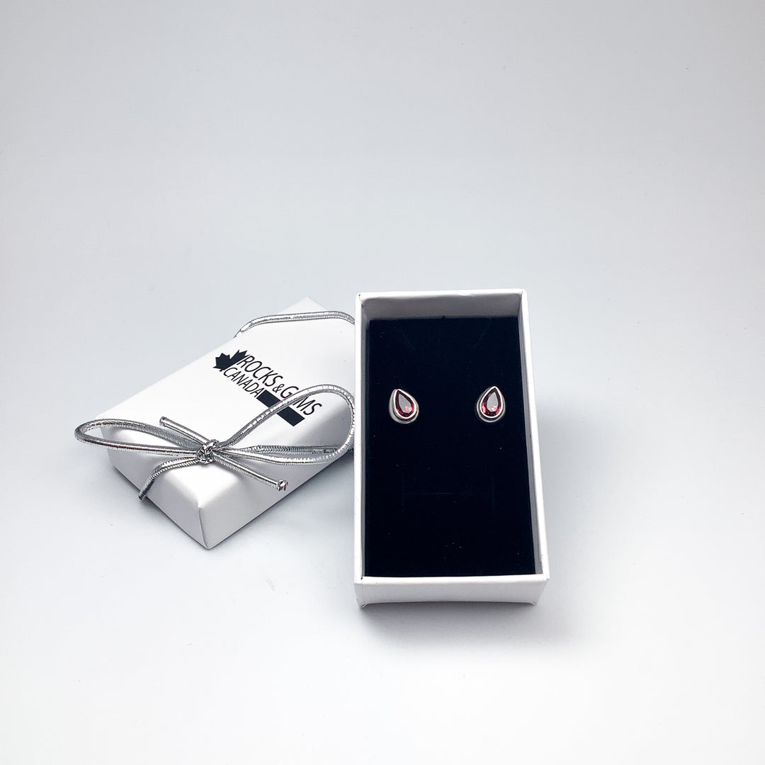 Pink Tourmaline Stud Earrings