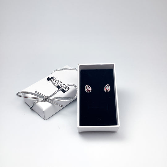 Pink Tourmaline Stud Earrings