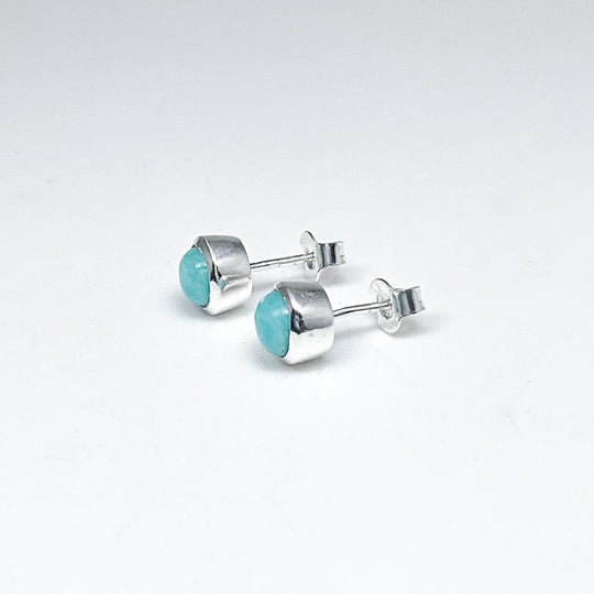 Amazonite Stud Earrings - Rocks and Gems Canada