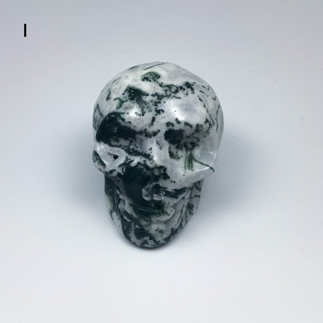 Moss Agate Skulls - Rocks and Gems Canada
