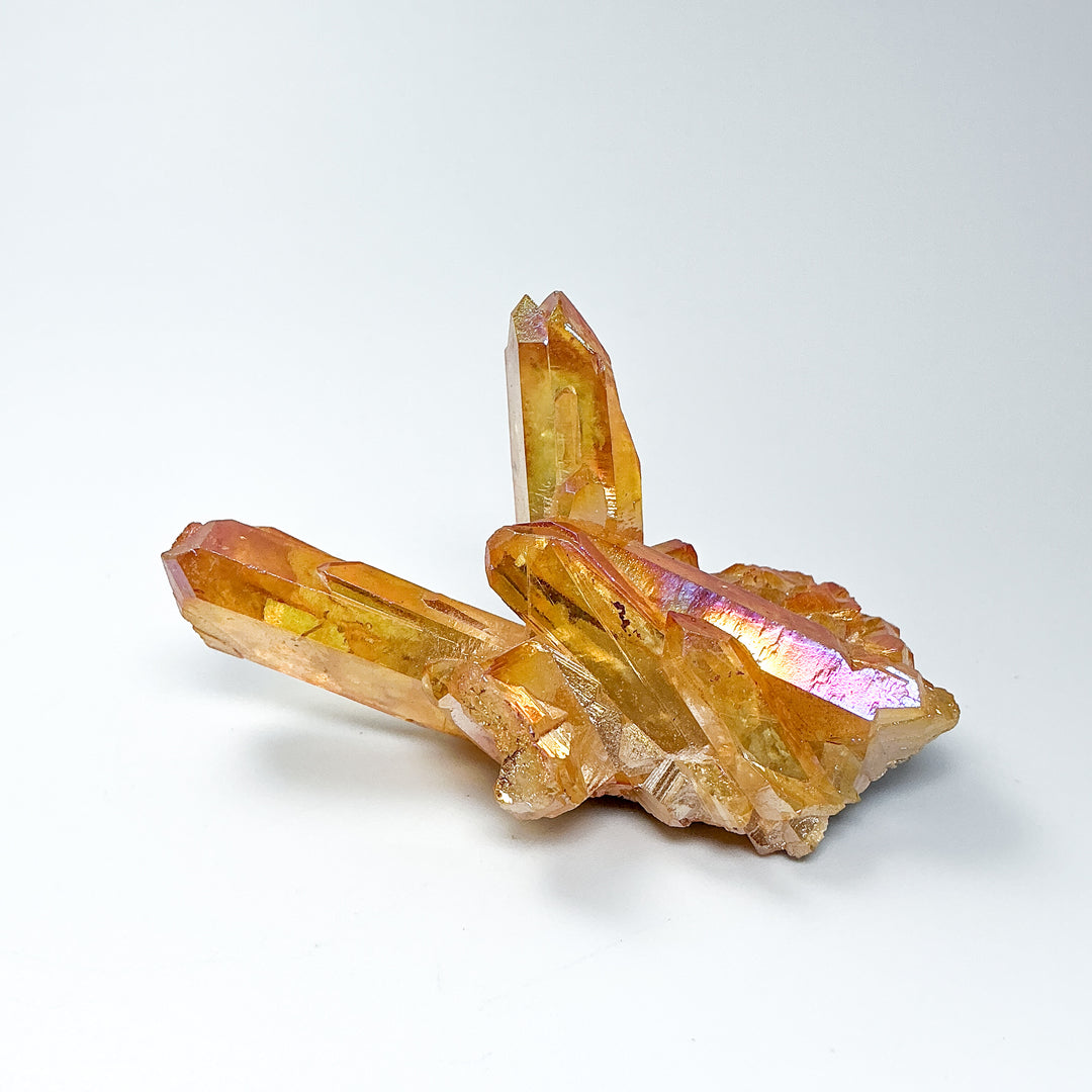 Sunset Aura Quartz Cluster - Rocks and Gems Canada