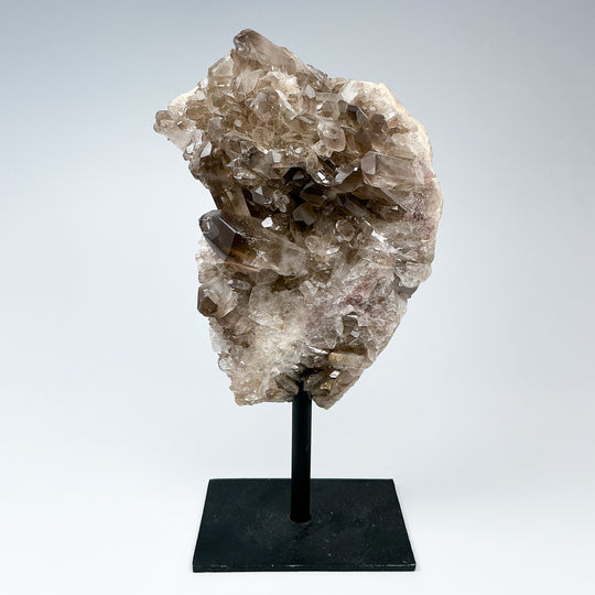 Smoky Quartz Cluster on Display Stand