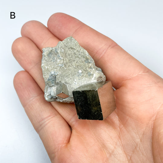Iron Pyrite Cube in Matrix