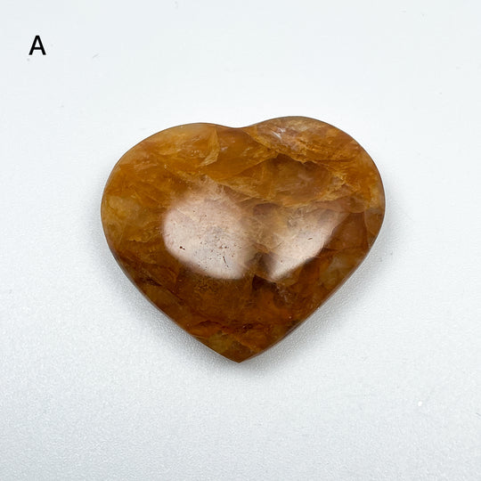 Golden Healing Quartz Heart