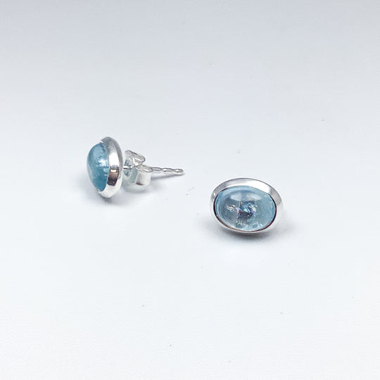 Aquamarine Stud Earrings