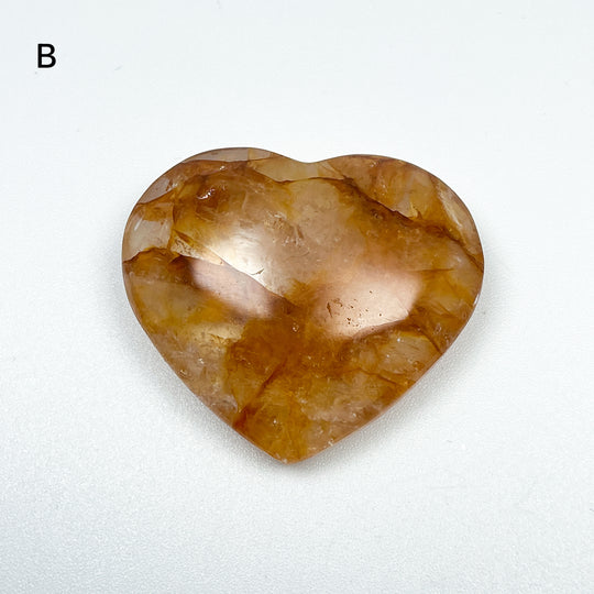 Golden Healing Quartz Heart