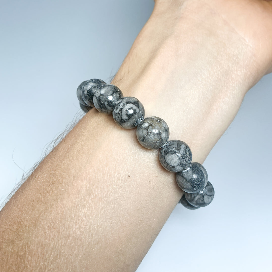 Fossil Stone Jasper Beaded Bracelet