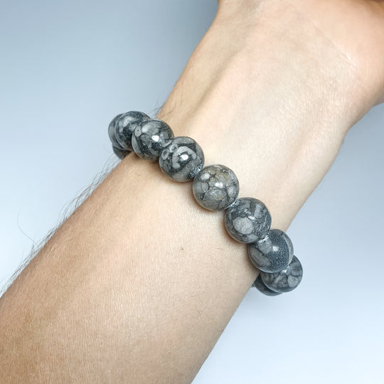 Fossil Stone Jasper Beaded Bracelet