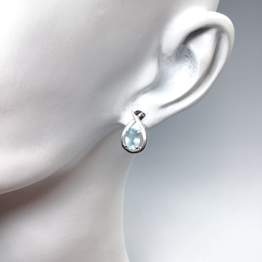 Aquamarine Stud Earrings
