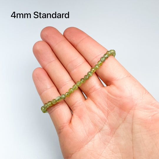Peridot Faceted Beaded Bracelet - Rocks and Gems Canada