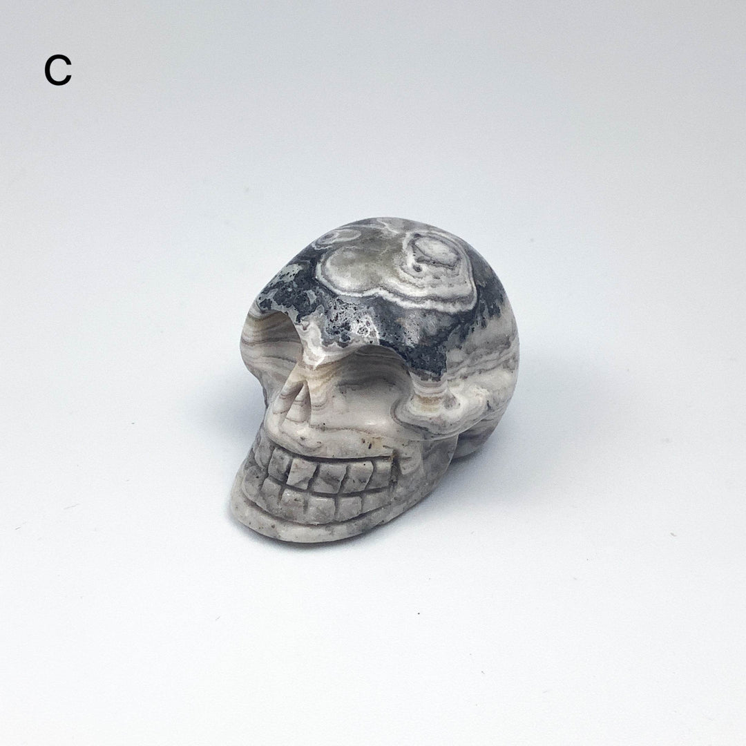 Carved Zebra Jasper Skull - Rocks and Gems Canada