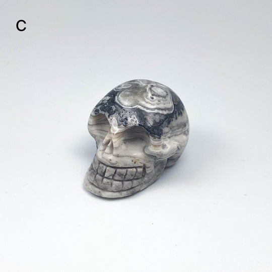 Carved Zebra Jasper Skull - Rocks and Gems Canada