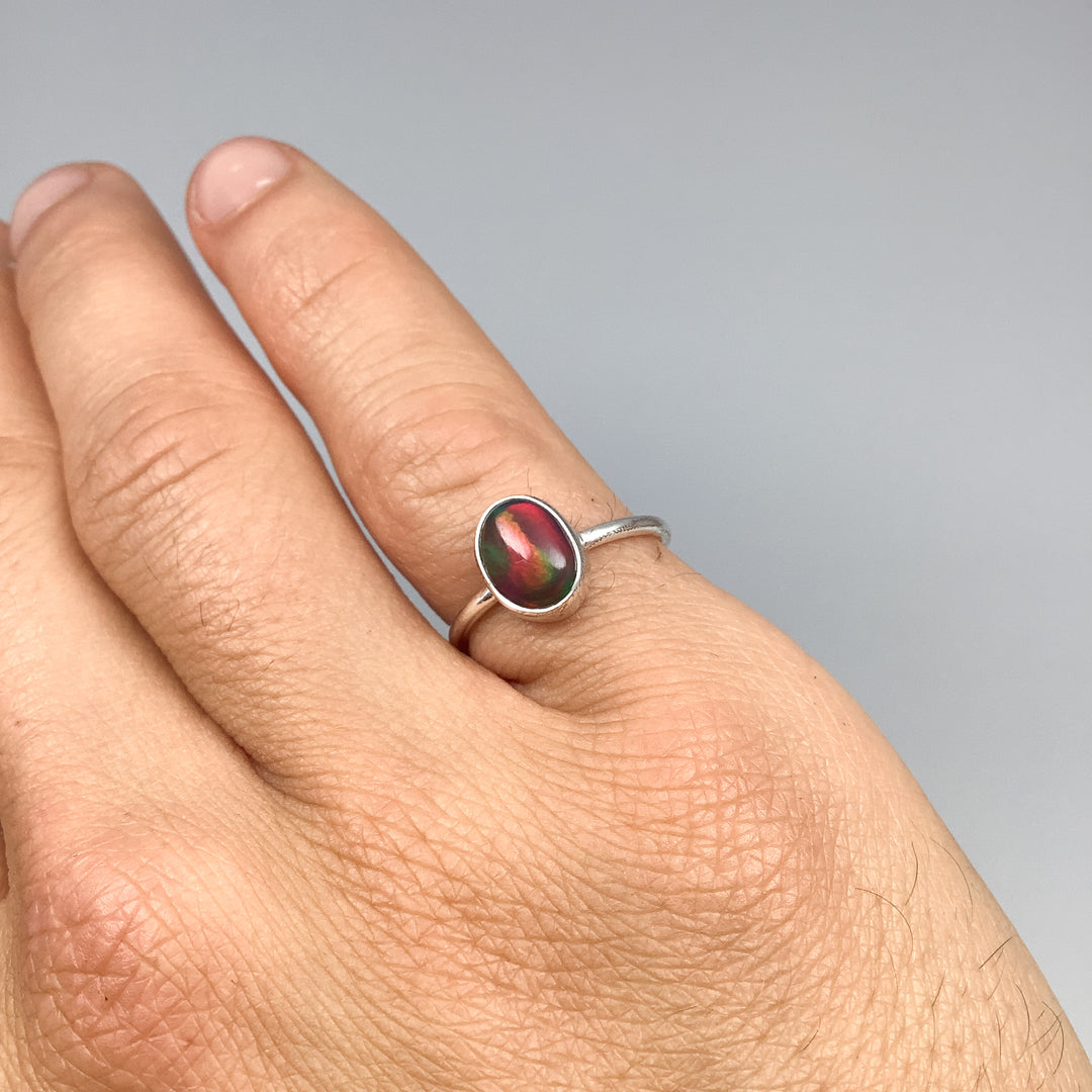 Black Ethiopian Opal Ring