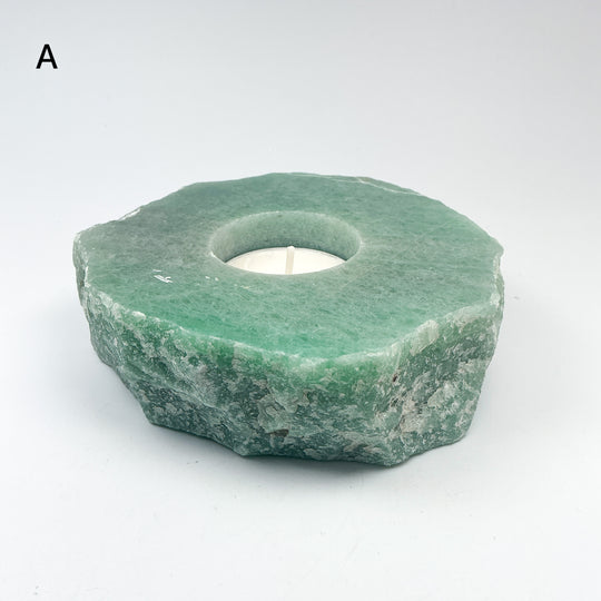 Green Aventurine Candle Holder - Rocks and Gems Canada