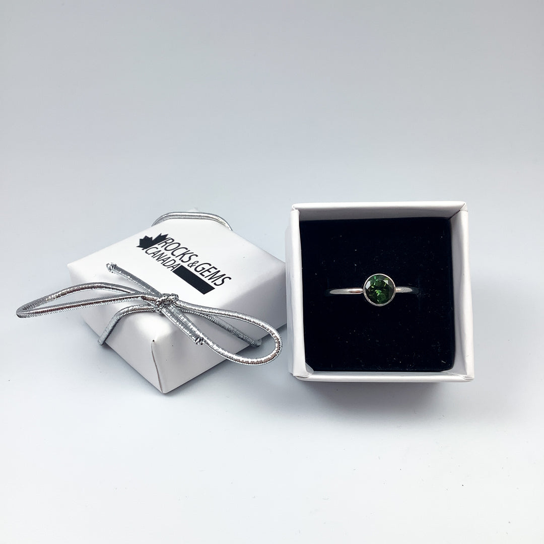 Green Tourmaline Ring - Rocks and Gems Canada