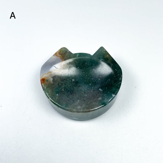 Moss Agate Cat Mini Bowl - Rocks and Gems Canada