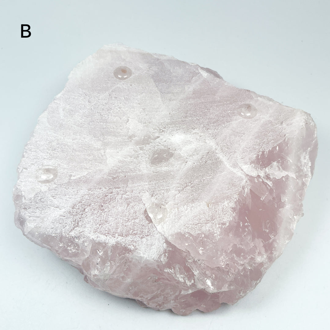 Rose Quartz Candle Holder - Rocks and Gems Canada