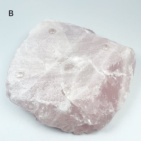 Rose Quartz Candle Holder - Rocks and Gems Canada