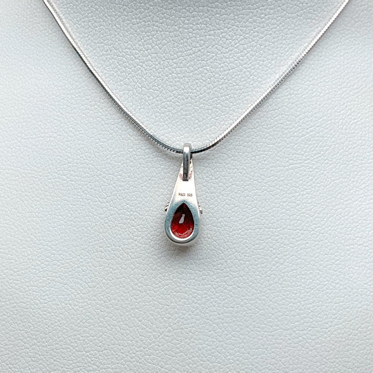 Garnet Pendant and Earrings Set