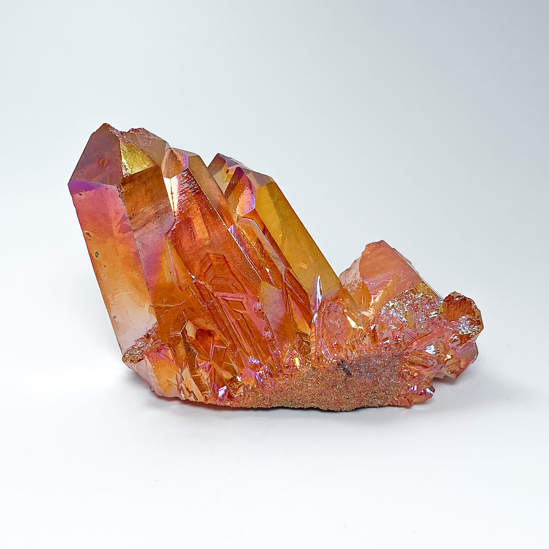 Sunset Aura Quartz Cluster - Rocks and Gems Canada
