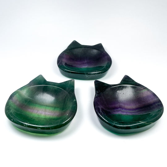 Fluorite Cat Bowl - Rocks and Gems Canada