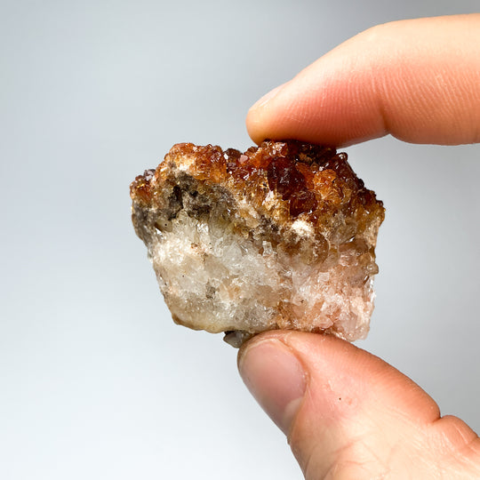Dark Citrine Druze Cluster - Rocks and Gems Canada