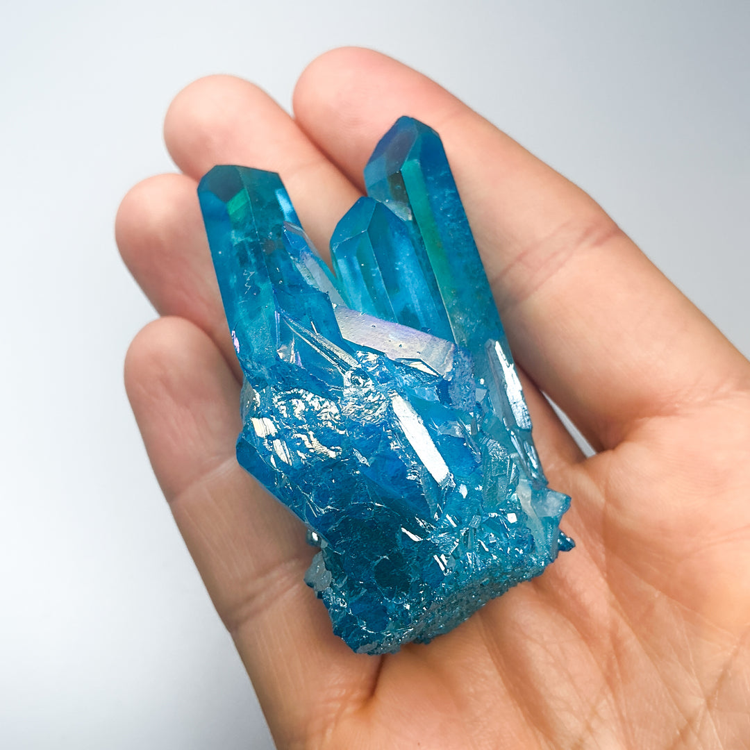 Aqua Aura Quartz Cluster
