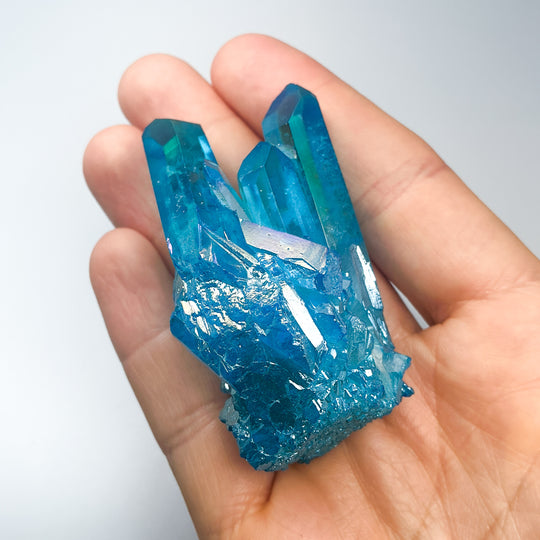 Aqua Aura Quartz Cluster