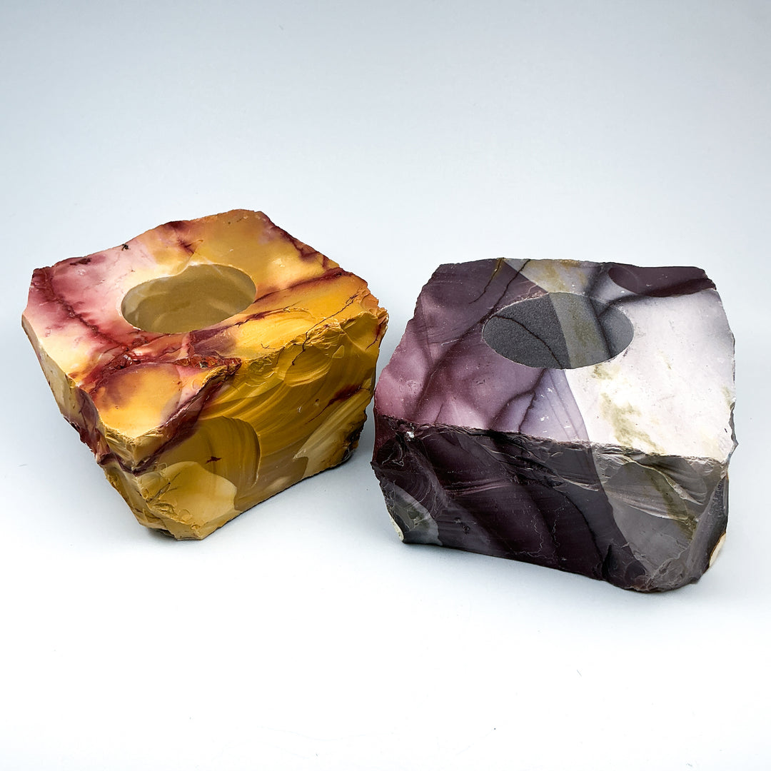 Mookaite Candle Holder - Rocks and Gems Canada