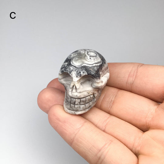 Carved Zebra Jasper Skull - Rocks and Gems Canada
