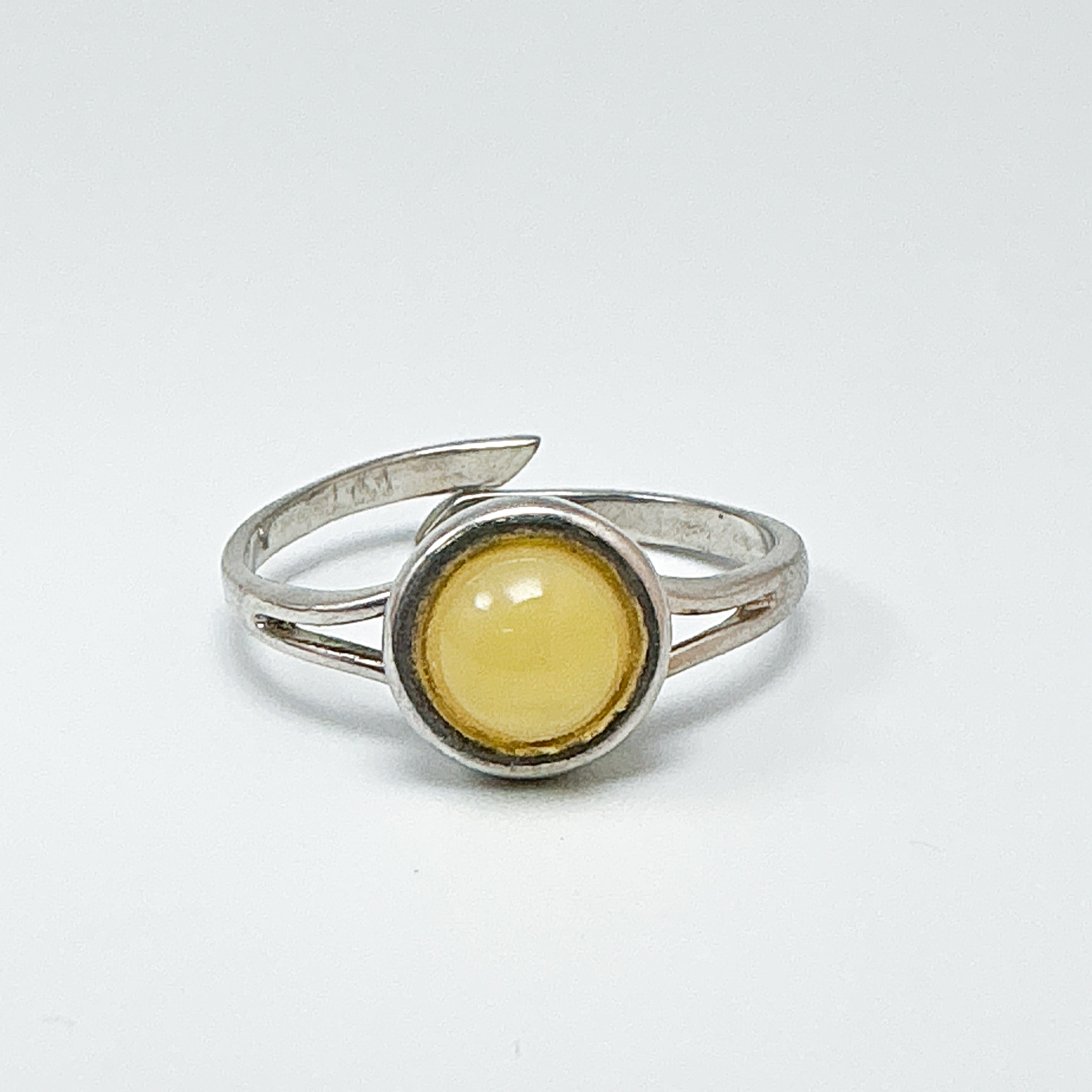 Butterscotch Amber Adjustable Ring - Rocks and Gems Canada