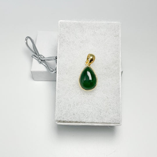 Canadian Jade Gold Finish Pendant - Rocks and Gems Canada