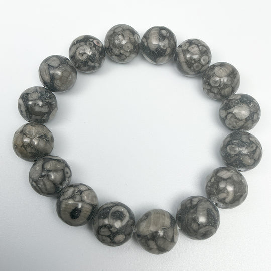 Fossil Stone Jasper Beaded Bracelet