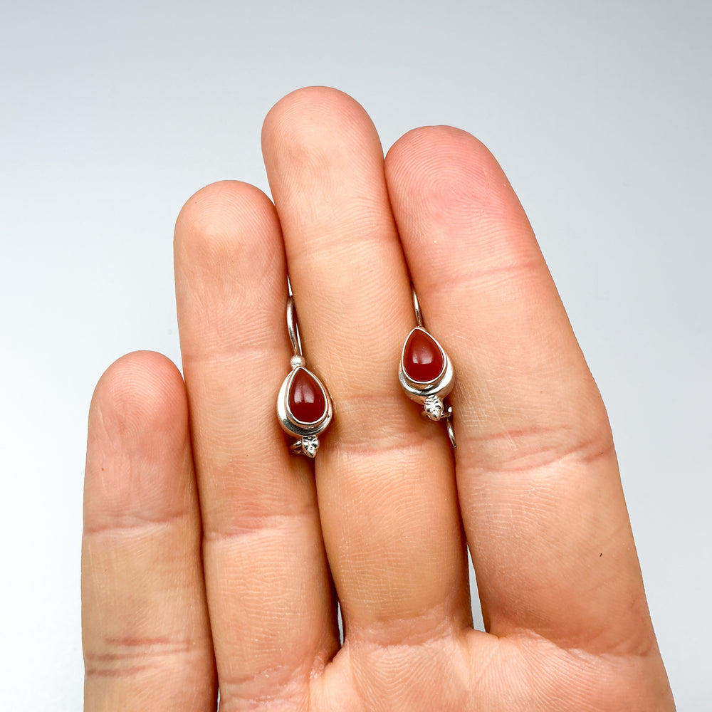 Carnelian Agate Dangle Earrings