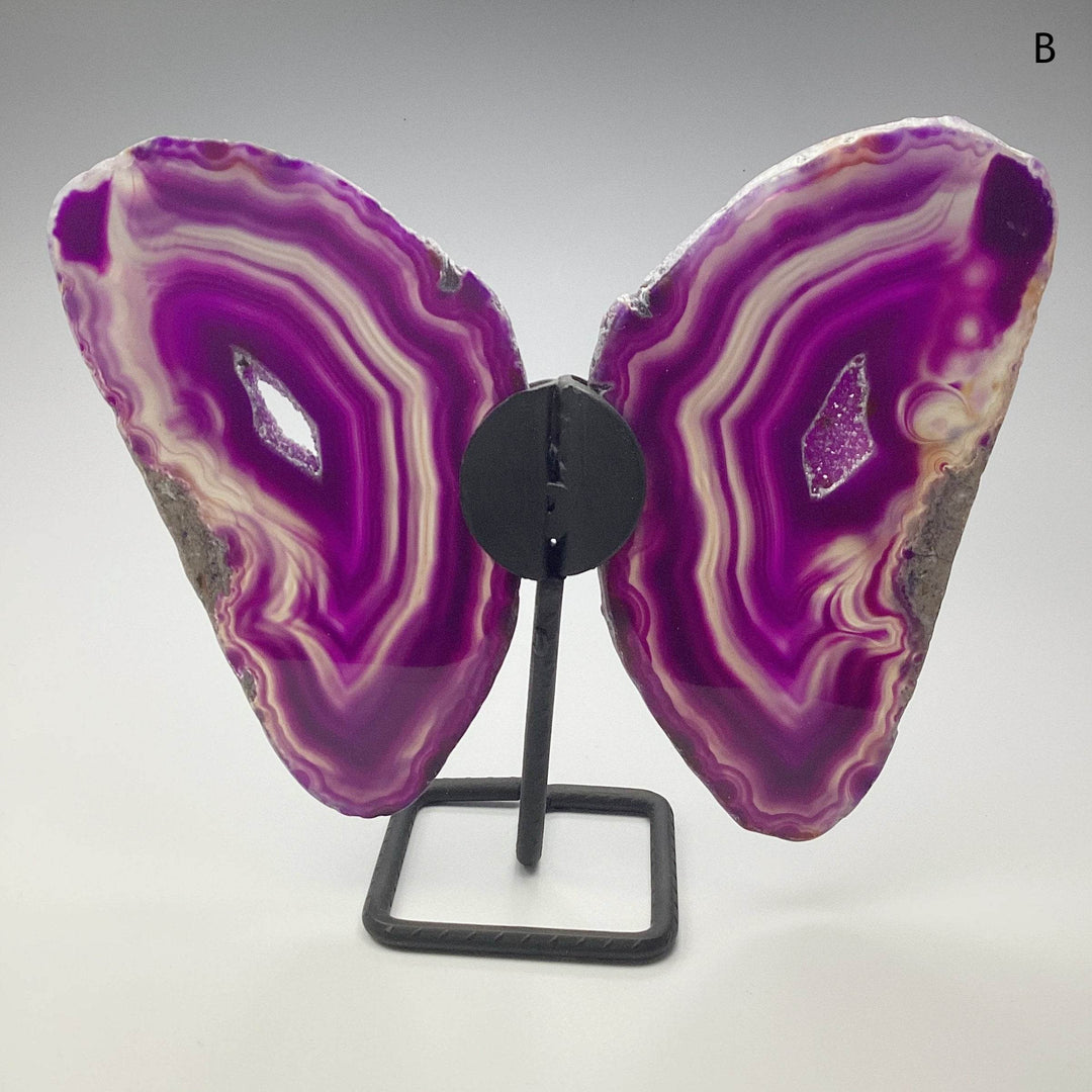 Agate Butterfly on Stand-Rocks and Gems Canada