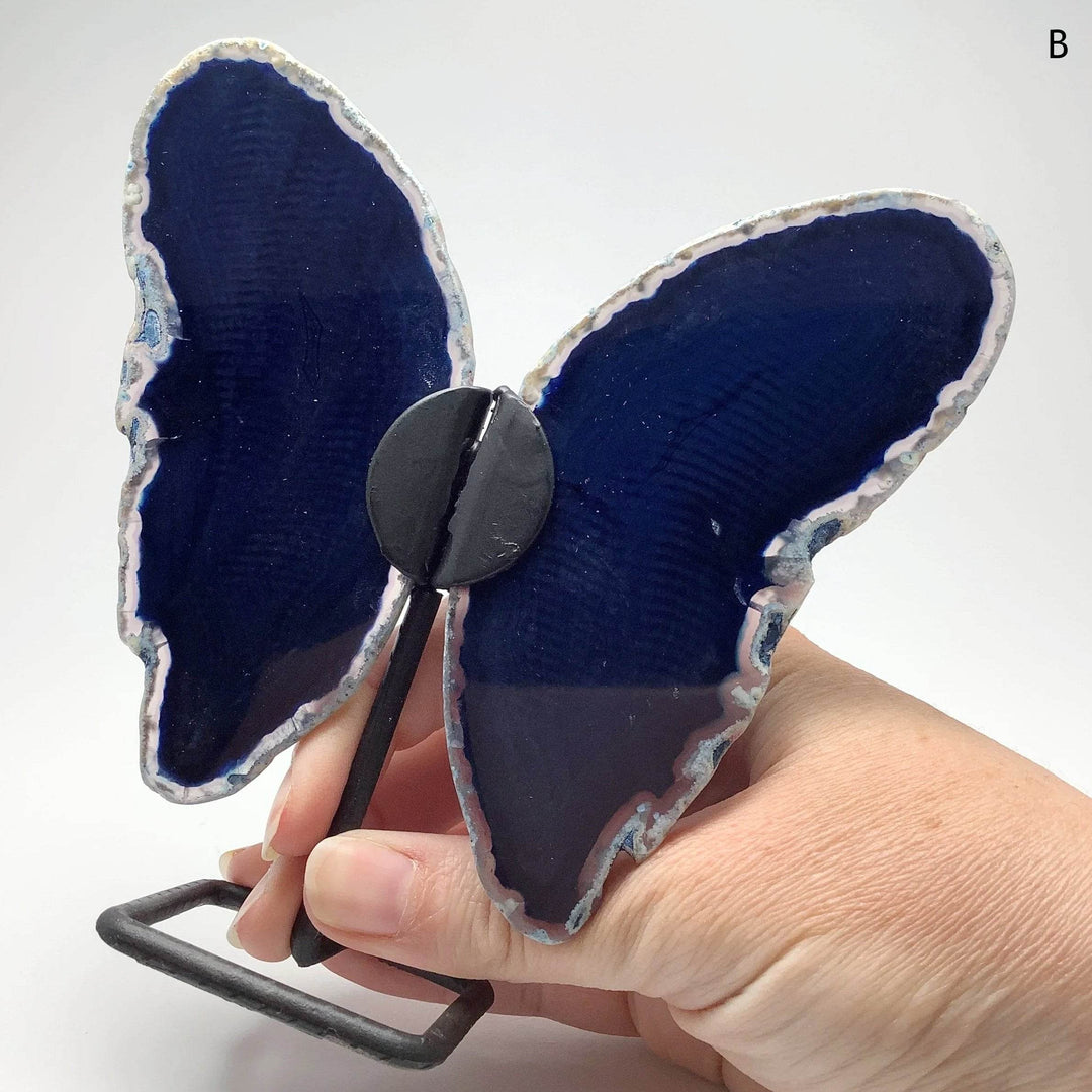 Agate Butterfly on Stand-Rocks and Gems Canada
