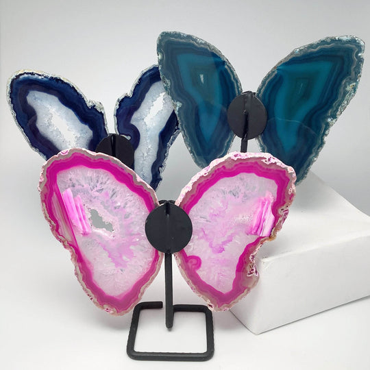 Agate Butterfly on Stand-Rocks and Gems Canada