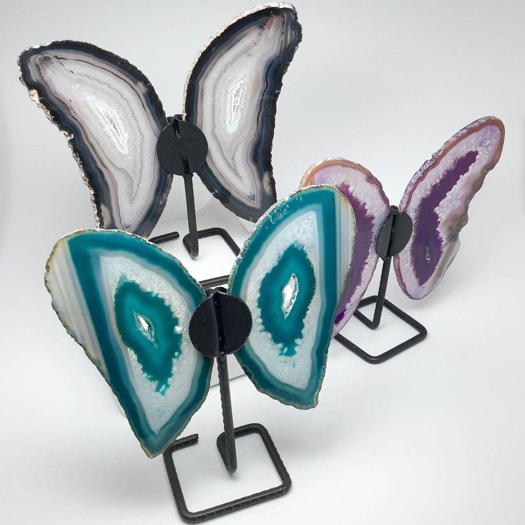 Agate Butterfly on Stand-Rocks and Gems Canada